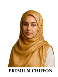 Chiffon Hijab - Mustard Seed